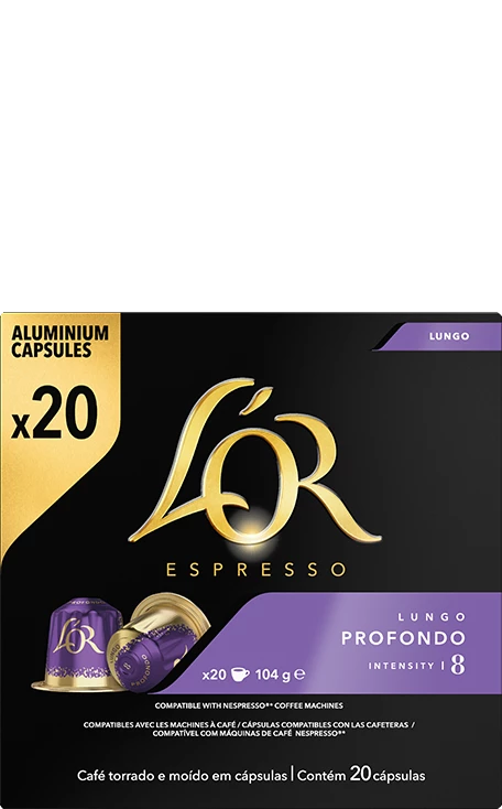 L´OR Espresso Lungo Elegante capsules 20 pieces